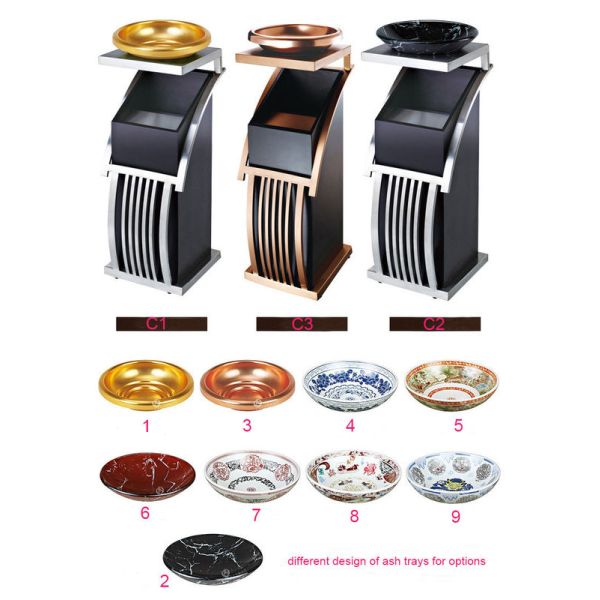 Фрестандинг оборудования гостиничного сервиса, делюкс бочонок земной золы с декоративным подносом золы на верхней части