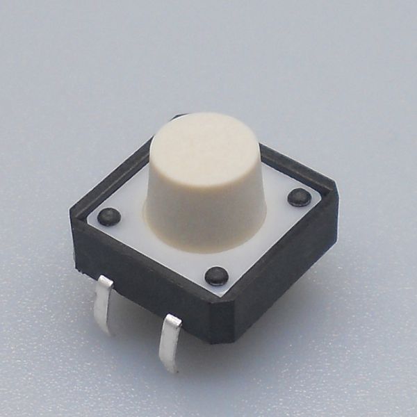 Thru Hole 12 Mm X 12mm Tactile Switch 0.5mA Current Rate Blue House With White Button