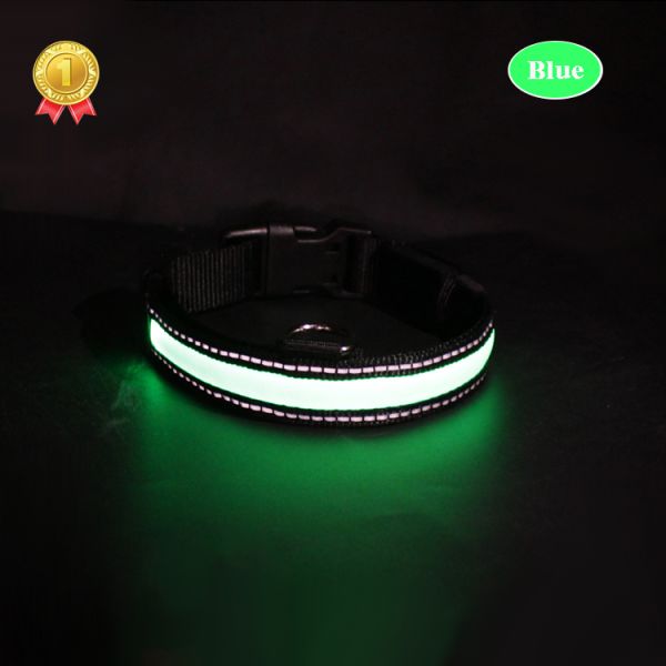 Luxury Nylon LED Dog Collar Printed Training Vest Flashing Usb Rechargeable