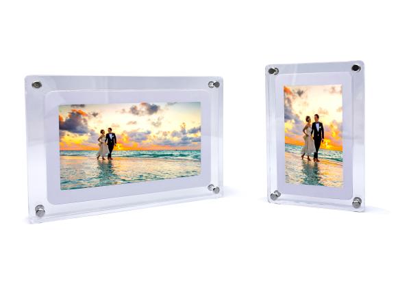 Wireless Cloud Images Screen for Business Presentations Arcylic Frame Material Supported File Formats JPEG
