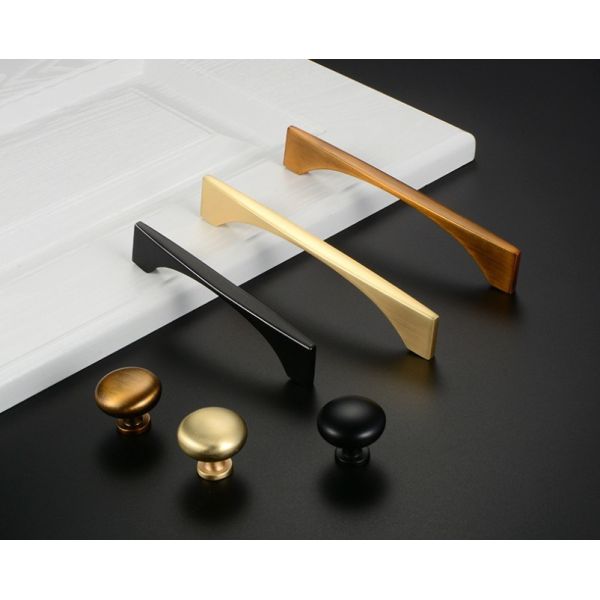 Oem Matte Black Furniture Cabinet Handle 96 - 320mm Kitchen Pulls