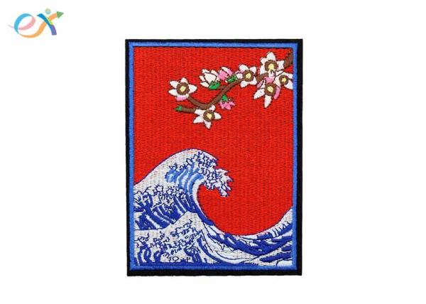 Great Wave Off Kanagawa Patch Embroidered Applique Badge Iron On Sew On Emblem