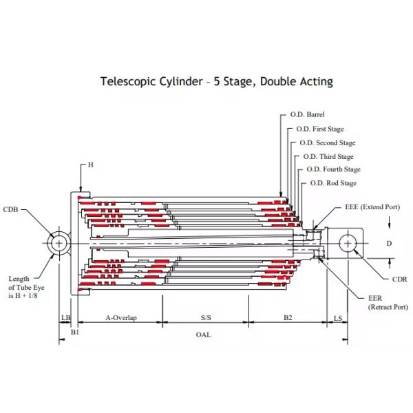 Китай Части мини-экскаватора Малый тракторный погрузчик Гидравлический цилиндр