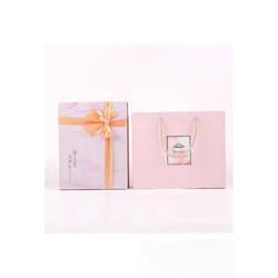 O vestuário por atacado cor-de-rosa da caixa de papel calça a caixa de cartão de empacotamento de envio com saco