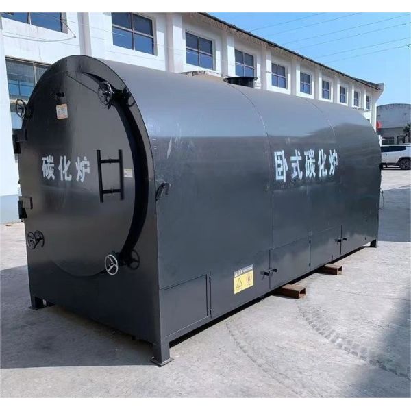 Biomasa Polvo de siembra de arroz Cobre de carbonización Estufas Equipo de horno Coco Maquina de fabricación de carbón
