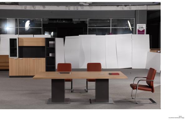 High Durability Melamine Conference Table Water Resistance Knock Down Structure