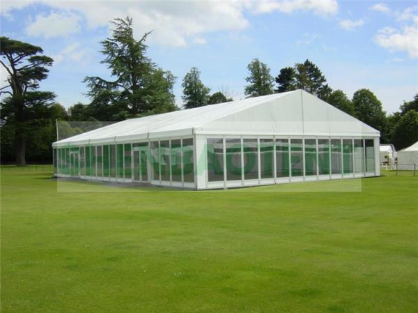 Catering White Marquee Tent , Full Glass Wall Tent 200 People Capacity