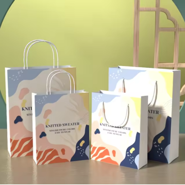 Convenient And Durable Restaurant Food Carry Personalized Premium Kraft Paper Bag