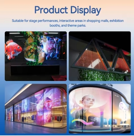 P4 High Transparency LED Transparent Display  Lightweight and Easy Installation for Shopping Mall and Storefront