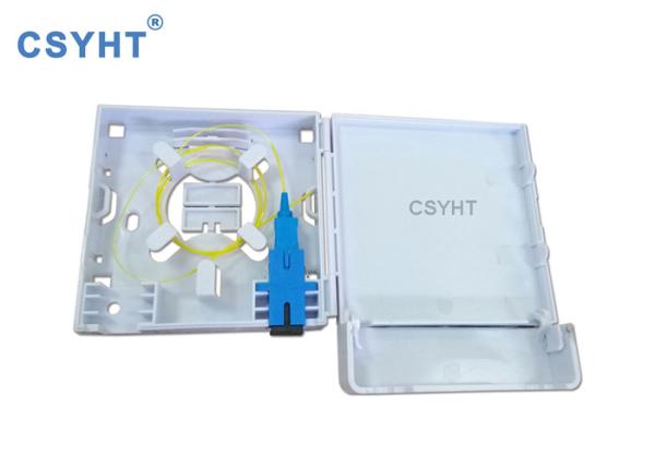 White FTTH Fiber Optic Terminal Box Wall Socket 2 SC Outlet Indoor Wall Face Plate