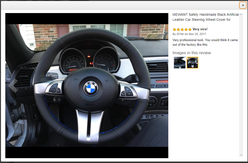 Black Perforated PU Leather Steering Wheel Cover for BMW E36 E46 E39 E38 E53 X5 X3 E83