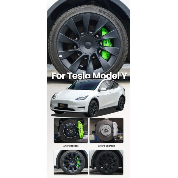 TEI P60NS Brake Caliper 6 Pot 355*28mm 378*28mm High Carbon Iron Disc Front Modified Brake Kit for Tesla Model Y