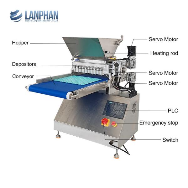 3.9kw Chocolate Gummy Bear Jelly Soft Candy Machine Jelly Candy Depositor