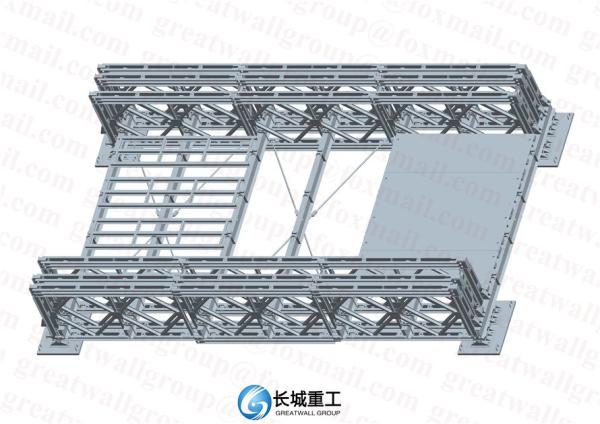 Compact 100 Steel Bailey Bridge Steel / Timber Deck Easy Transportation
