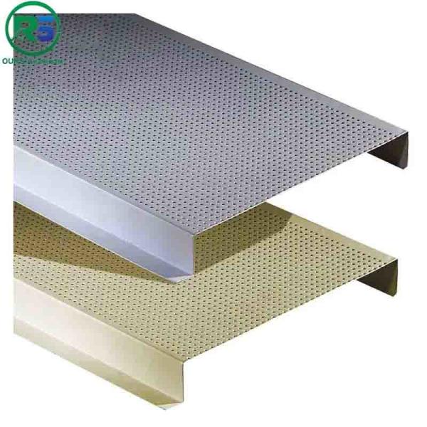 Fireproof Corrugated Aluminum Wall Panels Architectural Metal Ceiling Tiles Suspended 180MM