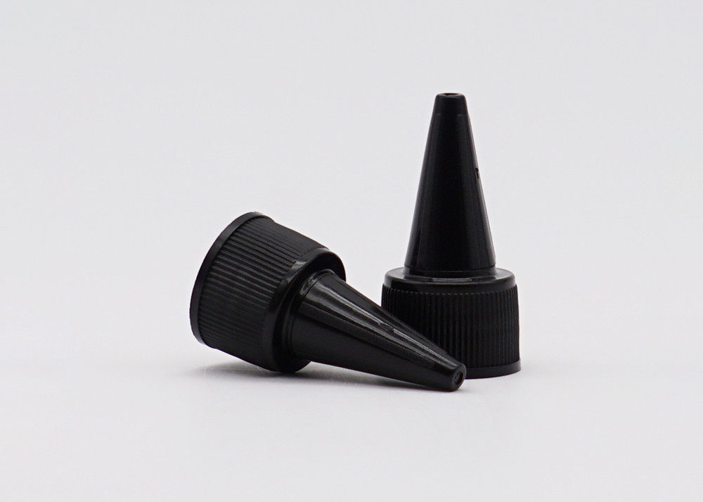 извива крышки 18mm сопла 20mm PP крышка пластикового черного длинного верхняя для бутылок винта