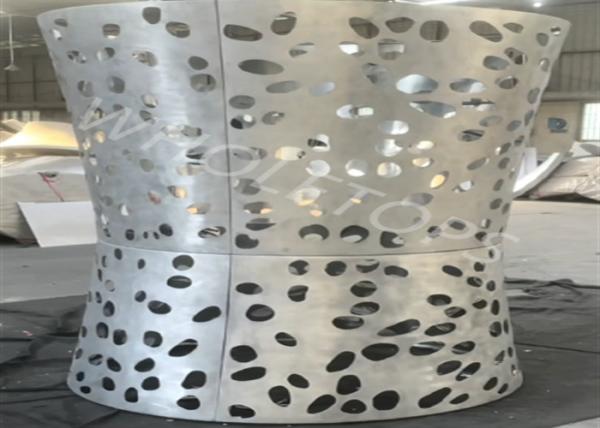 Pattern Cut Hyperbolic Aluminum Column for Subway station