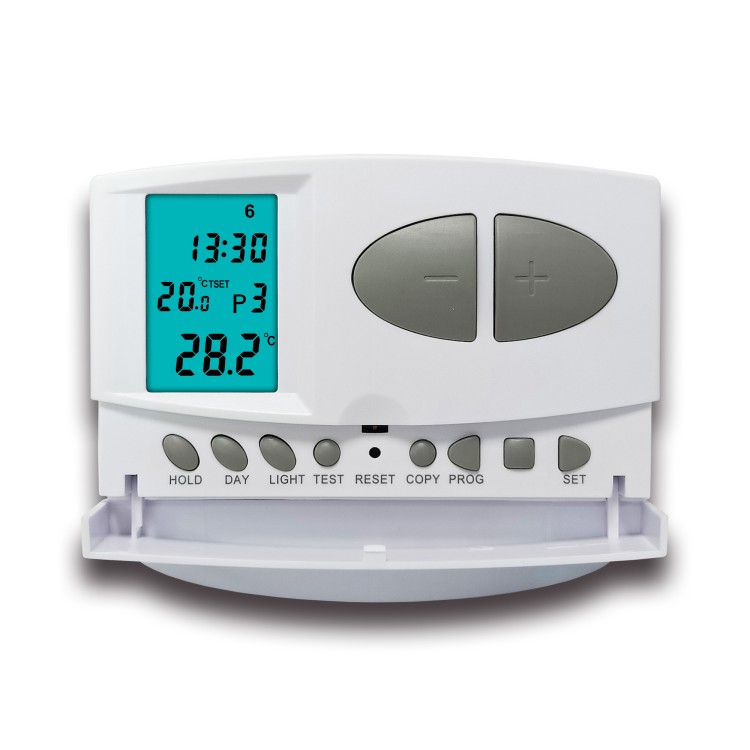 Riseem беспроводной кнопки нажатия LCD дисплей кондиционер управления отопления hvac RF 7 дней программируемый термостат для газового котла