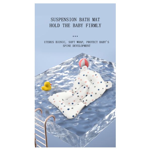 Portable Collapsible Infant Baby Bathtub Set High Temperature Resistance Carton Print