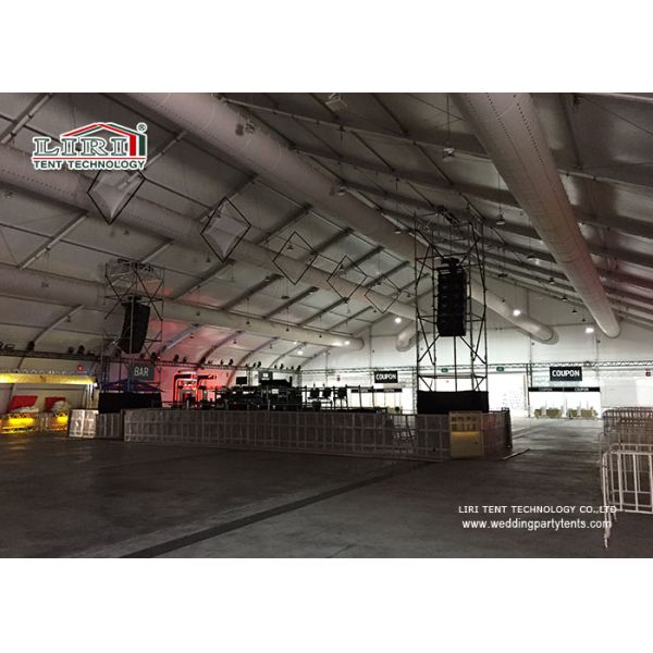 найем шатра StructureTFS ширины 35m алюминиевый с белой тканью PVC пожаробезопасной