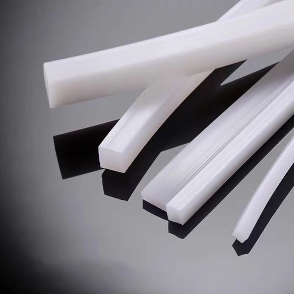 Silicone Rubber Extruded Seal Profile for Customized Square Shape in White and Black