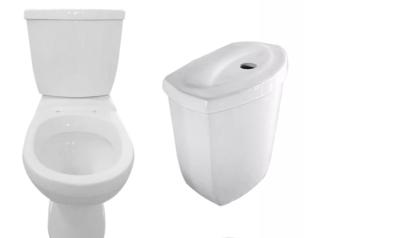 American Standard 2 Piece Toilet Bowl Elongated Commode Ceramic