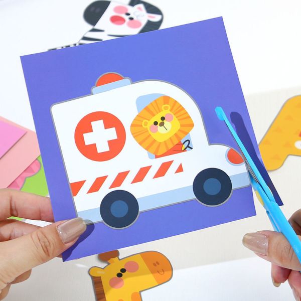 Kindergarten Preschool Creative Learning Toy Paper Cutting Art Scissor Skills Activity Book for Kids