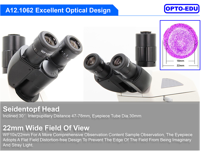 Микроскоп opto-Edu лаборатории A12.1062 бинокулярной Lcd биологический