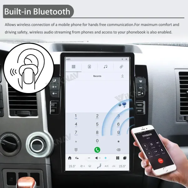 13.6 дюймовый Android авто стерео Для 2007-2013 Toyota Tundra навигация GPS мультимедийный DVD-плеер беспроводной Carplay 4G