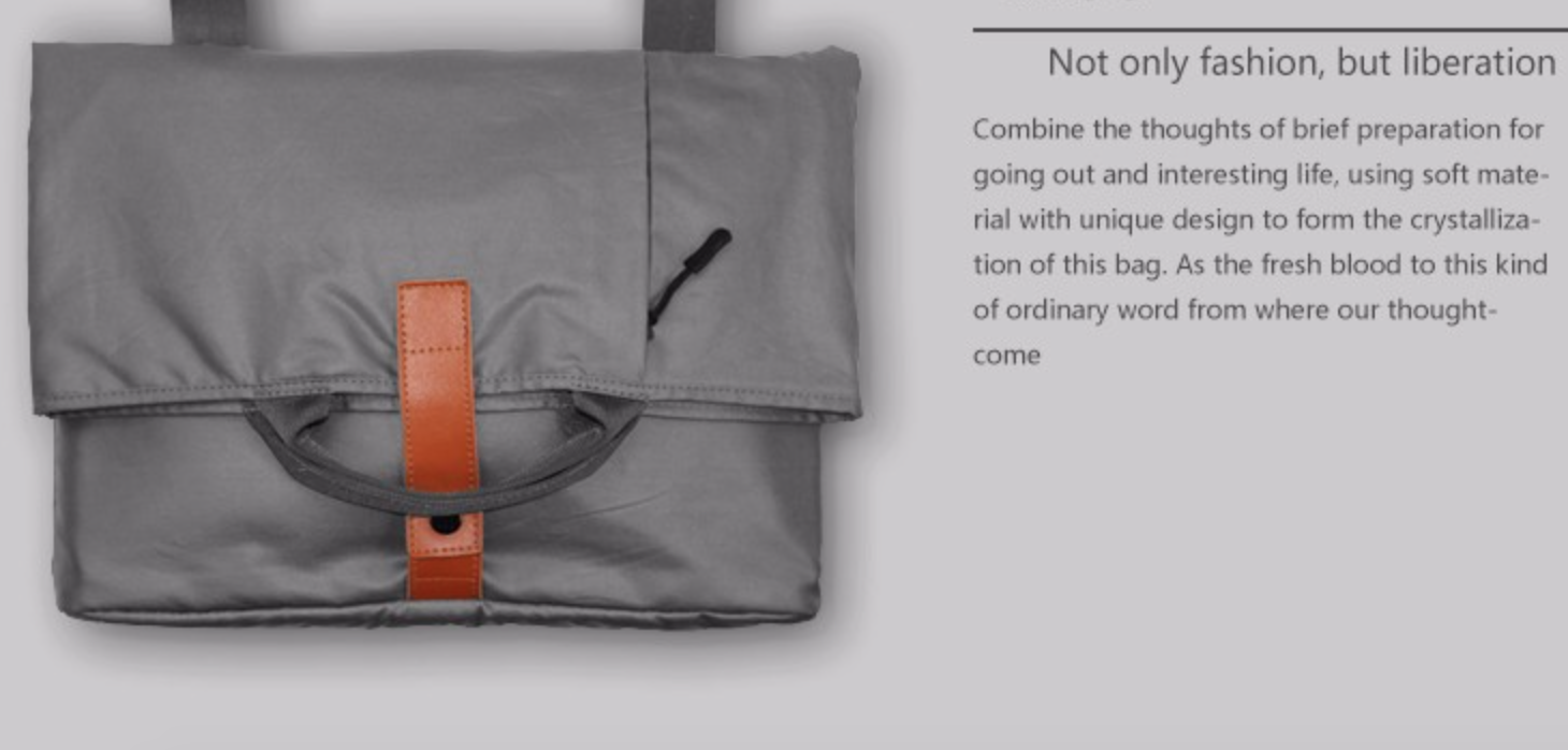 Спрятанный рукав ноутбука плечевого ремня кладет случай в мешки складные 40X29.5X6.5cm рукава ноутбука тетради