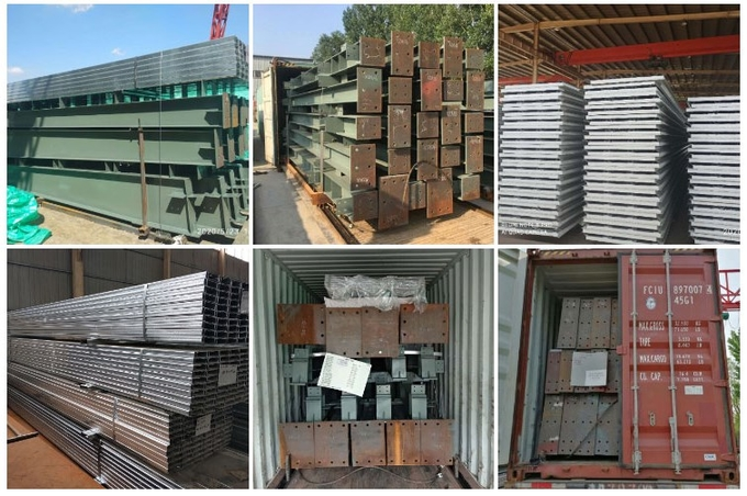 Мастерская Prefab облегченного H-луча стальная: ㎡ 12000