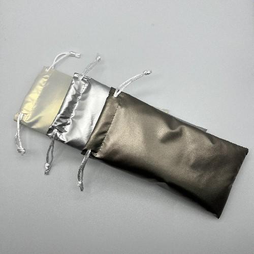 Modern Luxury Stylish Drawstring Storage Bag Glasses PU Soft Leather Pouch