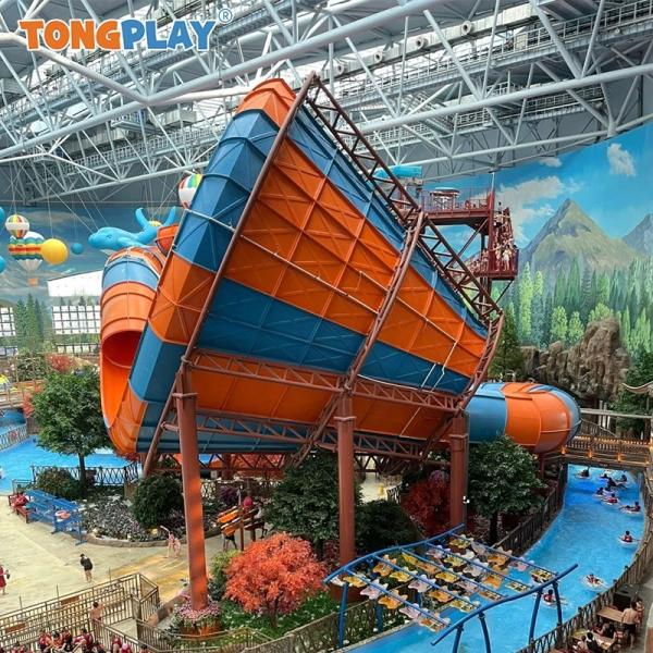 Custom Funny Games Big Speaker Slide Fiberglass Aqua Park Water Slide Tubes Water Play Equipment for Sale