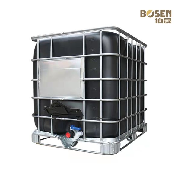Functional Chemical IBC Tote Tank 1000L Square Shape Black Color