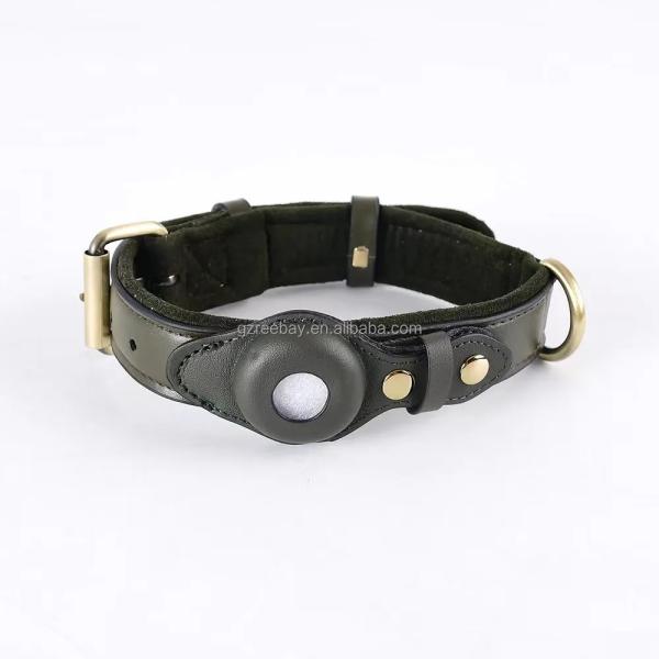 Leather pet collar Portable Comformable outdoor pet accessories
