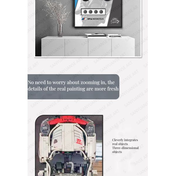 COATING Exclusive Modern Custom Sports Cars Wall Display Frame Designer House Models Building Block Concept Wall Murals