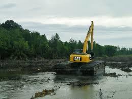 Heavy Duty Amphibious Pontoon Undercarriage for Cat Doosan Hitachi Hyundai Excavator