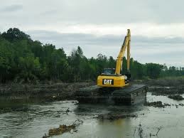 Heavy Duty Amphibious Pontoon Undercarriage for  Doosan Hitachi Hyundai Excavator