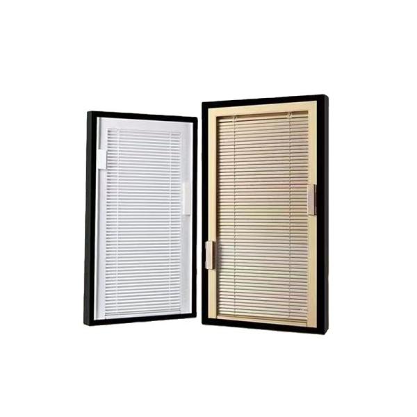 Building Insulated Glazing System Vertical Opening Mineral Blinds for Privacy Control