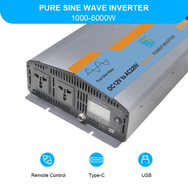 3000W High Frequency Pure Sine Wave Inverter 12V 220V Output Type Single MTS Series