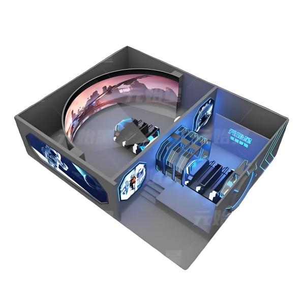 VR 3D Track Cinema for Theme Parks with 4D Motion Seats