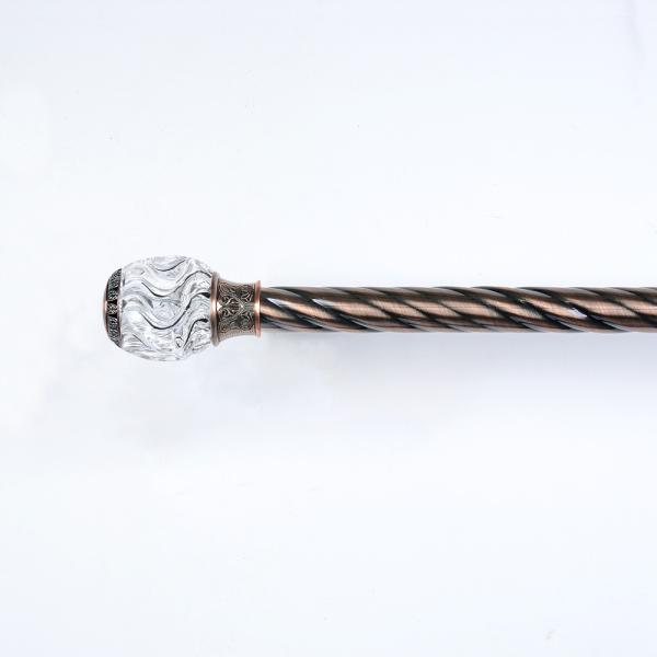 22mm Anti Copper Curtain Pole Set Crystal Decorative Head