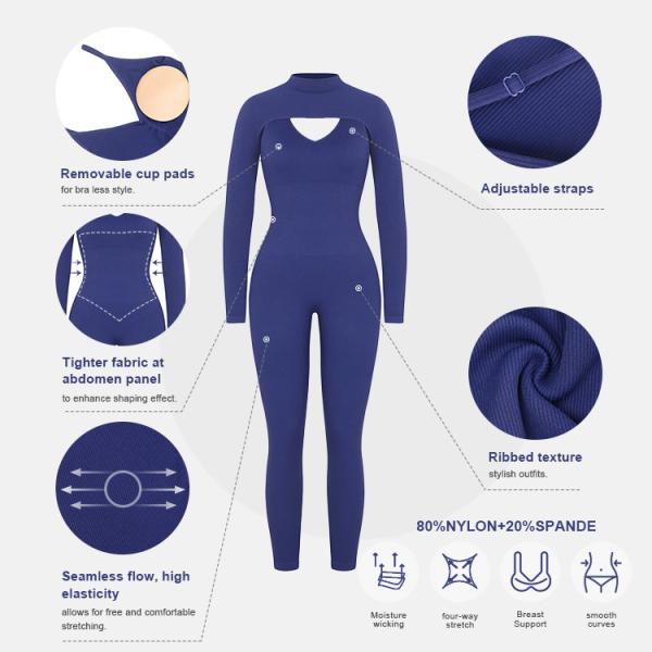 Traje de 2 peças com nádegas com almofadas sustentáveis