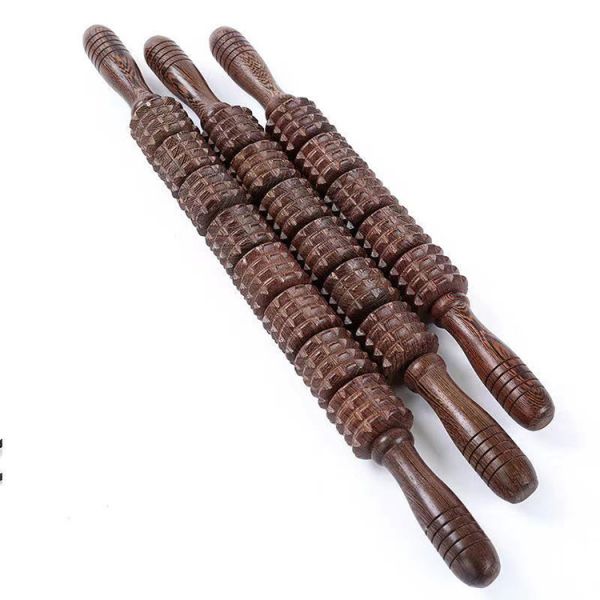 5/6/8 Rollers Wooden Sculpture Massage Tools Body Anti Celulite Wooden Massage Roller