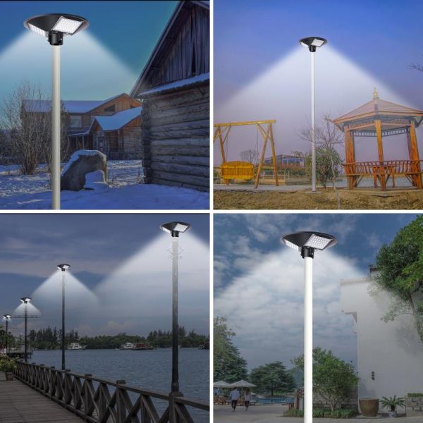 Waterproof UFO Round LED Solar Street Light 180 degree Beam angle