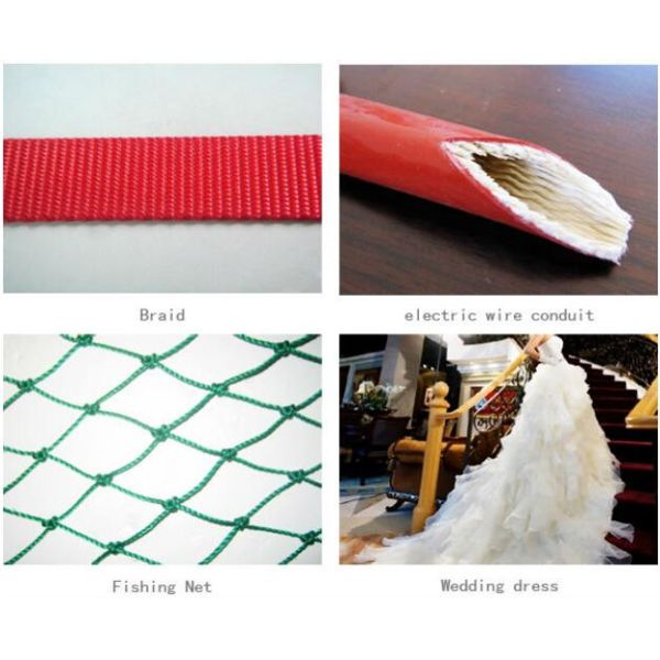 Blanc cru/coloré de 100% de nylon de catégorie entièrement tirée du fil aa teint