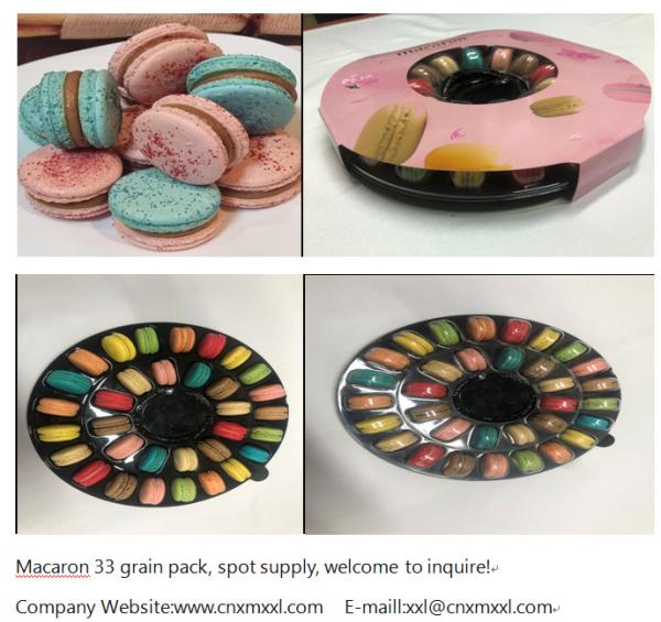 33 Pack Sushi Plastic Macaron Packaging Trays Macaron Box With Clear Lid