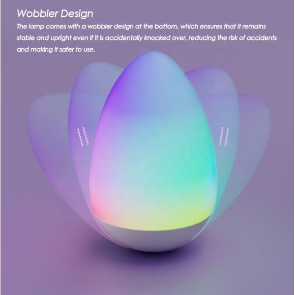 Remote Control Dimmable Portable Table Lamp with 2700K Warm White LED Mood Lighting