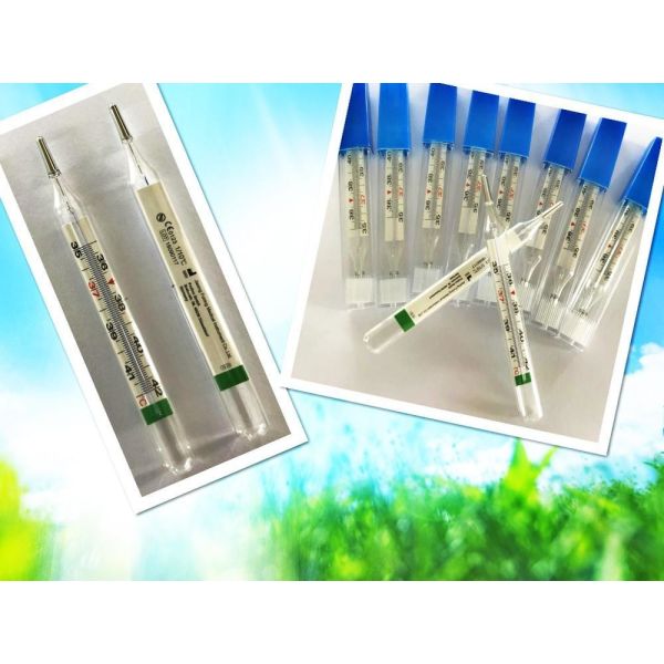 Customized Support CE Approved Mercury Free Glass Clinical Oral Armpit Medical Fever Thermometer for Baby and Adult