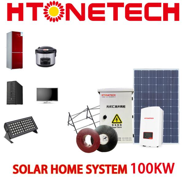 Good Price Home 100kw Complete off Grid Solar Power Complete Inverter Generator Air Conditioner Panel S